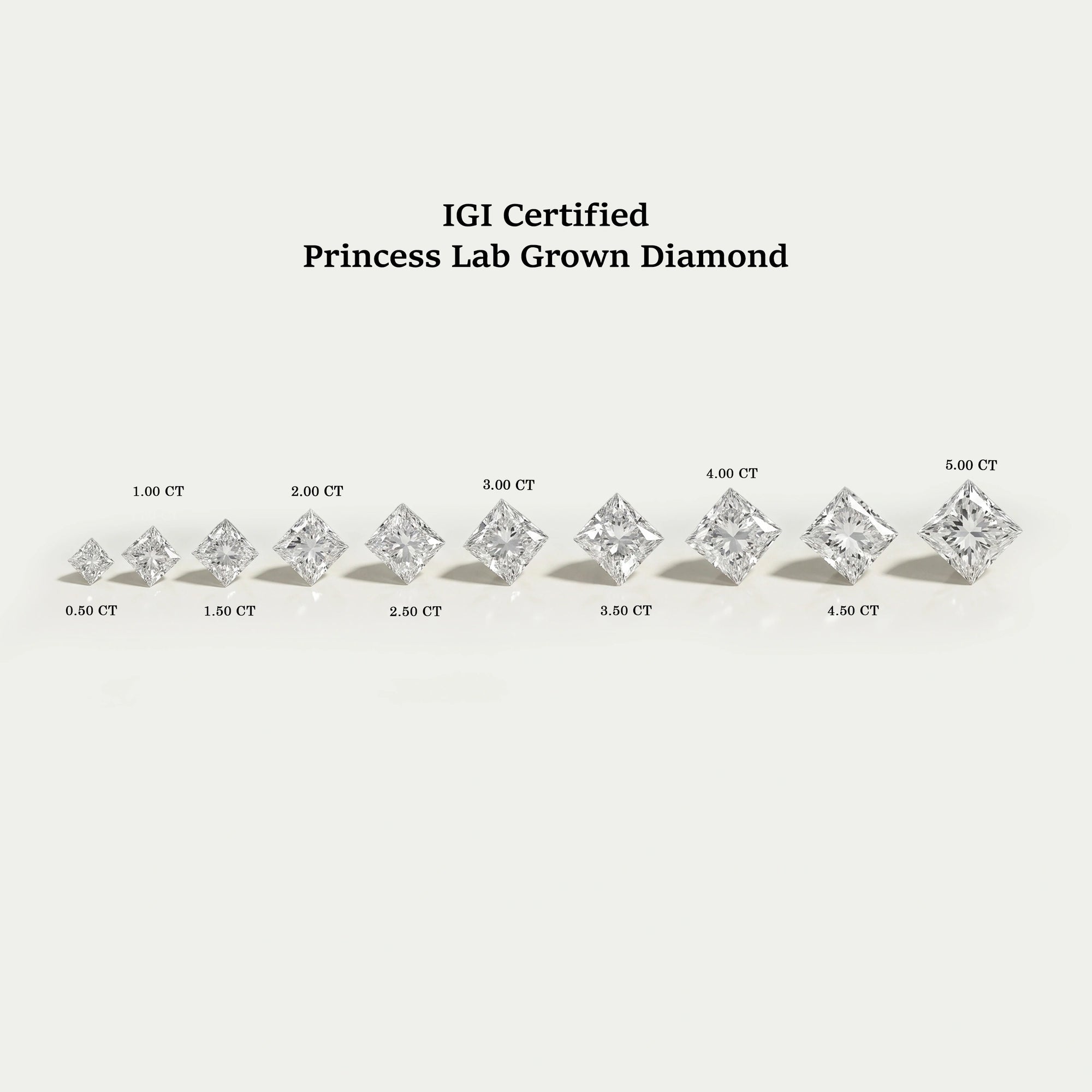 Cerified Princess Cut Lab Grown Diamond