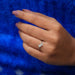 [A Women wearing Princess Cut Bypass Engagement Ring]-[Ouros Jewels]