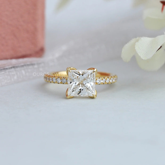[Princess Cut Diamond Engagement Ring]-[Ouros Jewels]