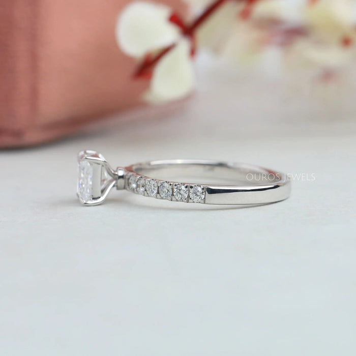[Side View of Princess Cut Diamond Ring]-[Ouros Jewels]