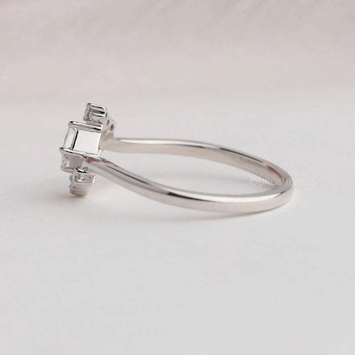 [Princess Cut Lab Diamond Engagement Ring]-[Ouros Jewels]