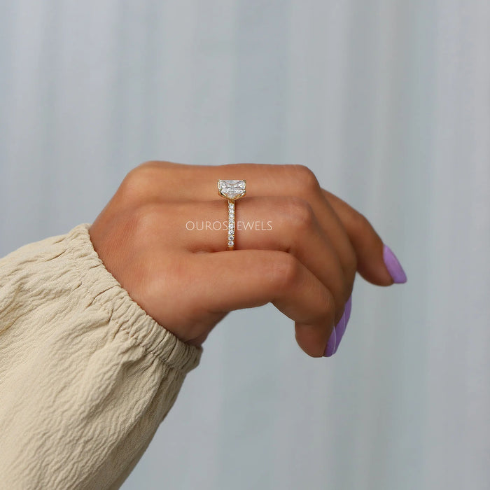 [Princess Cut Lab Diamond Ring]-[Ouros Jewels]