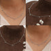[Collage of Princess Cut Lab Grown Diamond Necklace]-[Ouros Jewels]