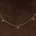 [Princess Cut Necklace on Brown Background]-[Ouros Jewels]
