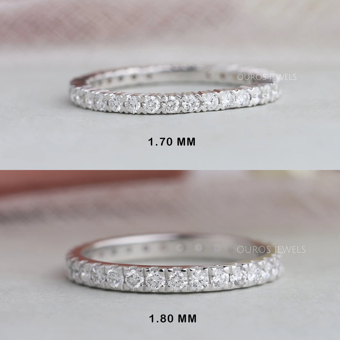 1.80 MM Round Cut Lab Diamond Eternity Wedding Band Ring