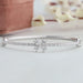 Flower Shape Pear Diamond Bangle Bracelet