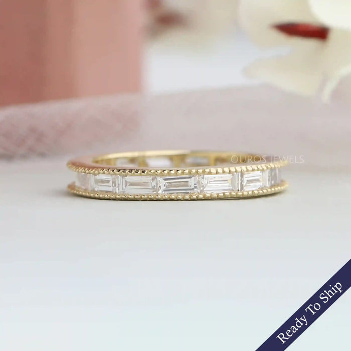 [Front View of Baguette Cut Full Eternity Band]-[Ouros Jewels]