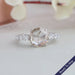 [Rose Cut Round Shape Seven Stone Lab Diamond Engagement Ring]-[Ouros Jewels]
