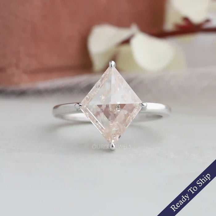 [2.50 Carat Lozenge Cut Diamond Solitaire Engagement Ring]-[Ouros Jewels]