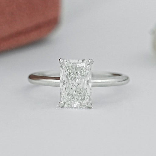 Radiant Cut Solitaire Diamond Engagement Ring Ring