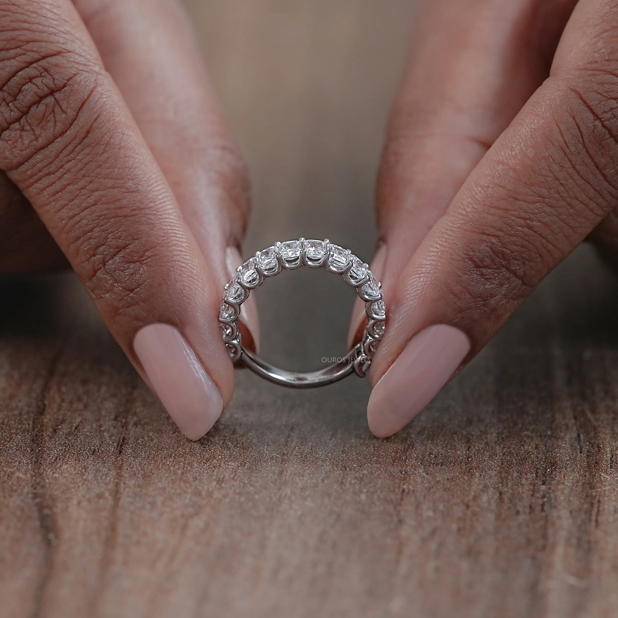 Radiant Cut Lab Grown Diamond Eternity Anniversary Band Ring