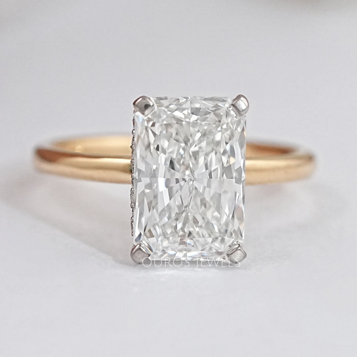 2.50 Carat Hidden Halo Radiant Cut Wedding Ring Ring
