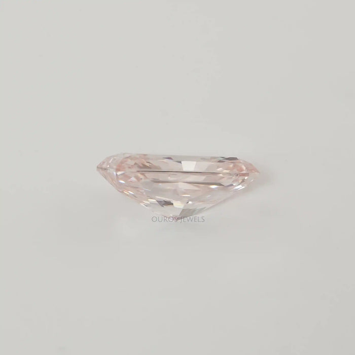 Side View of Pink Loose Radiant Shape Diamond 