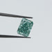[Front View Of Brilliant Shine Of Green Radiant Cut Diamond]-[Ouros Jewels]