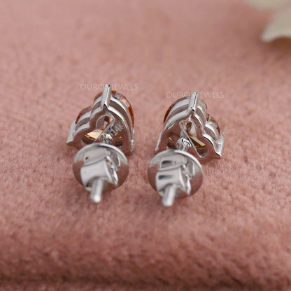 Red Heart Diamond Solitaire Stud Earrings Earring