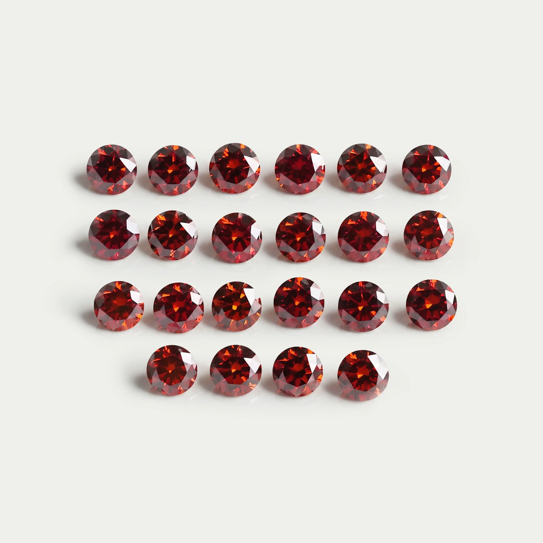 Red Round Cut Lab Grown Diamond Loose
