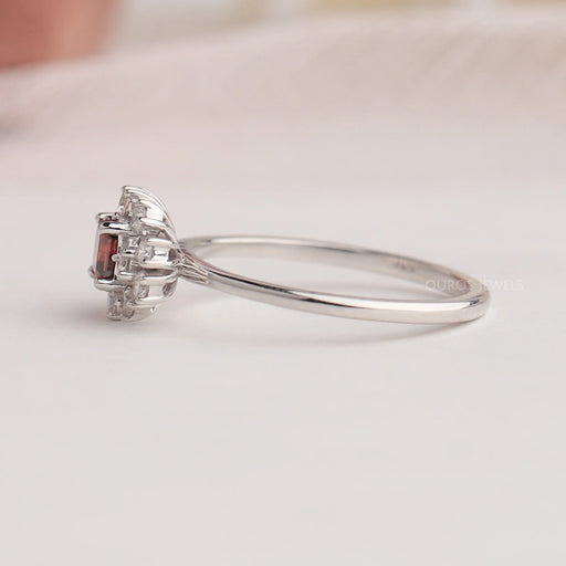 Asscher Cut Lab Grown Diamond Engagement Ring