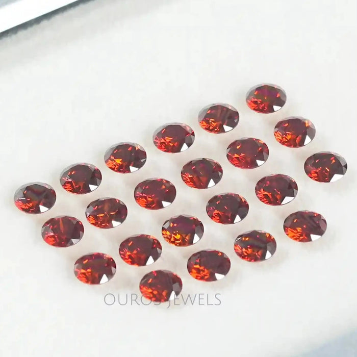 Red Round Cut Lab Diamond | Ouros Jewels