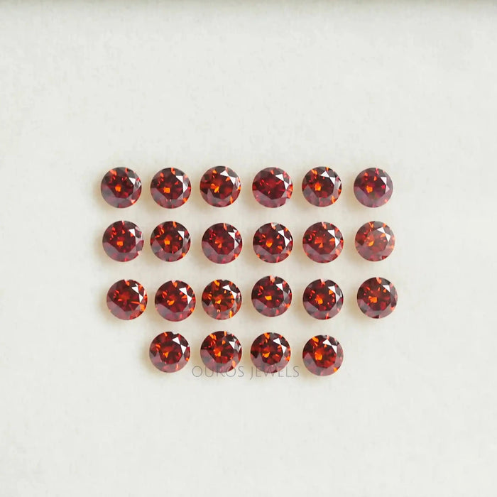 [Red Color Brilliant Cut Round Shape Lab Grown Diamond]-[Ouros Jewels]