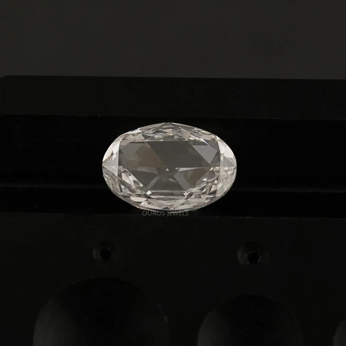 Antique Rose Cut Oval Lab Created Diamond