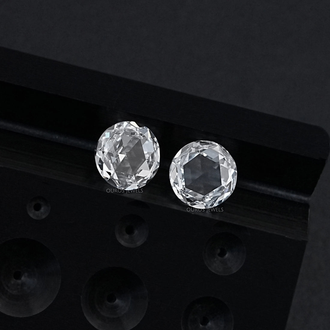 Rose Cut Round Lab Diamond Matching Pair Loose