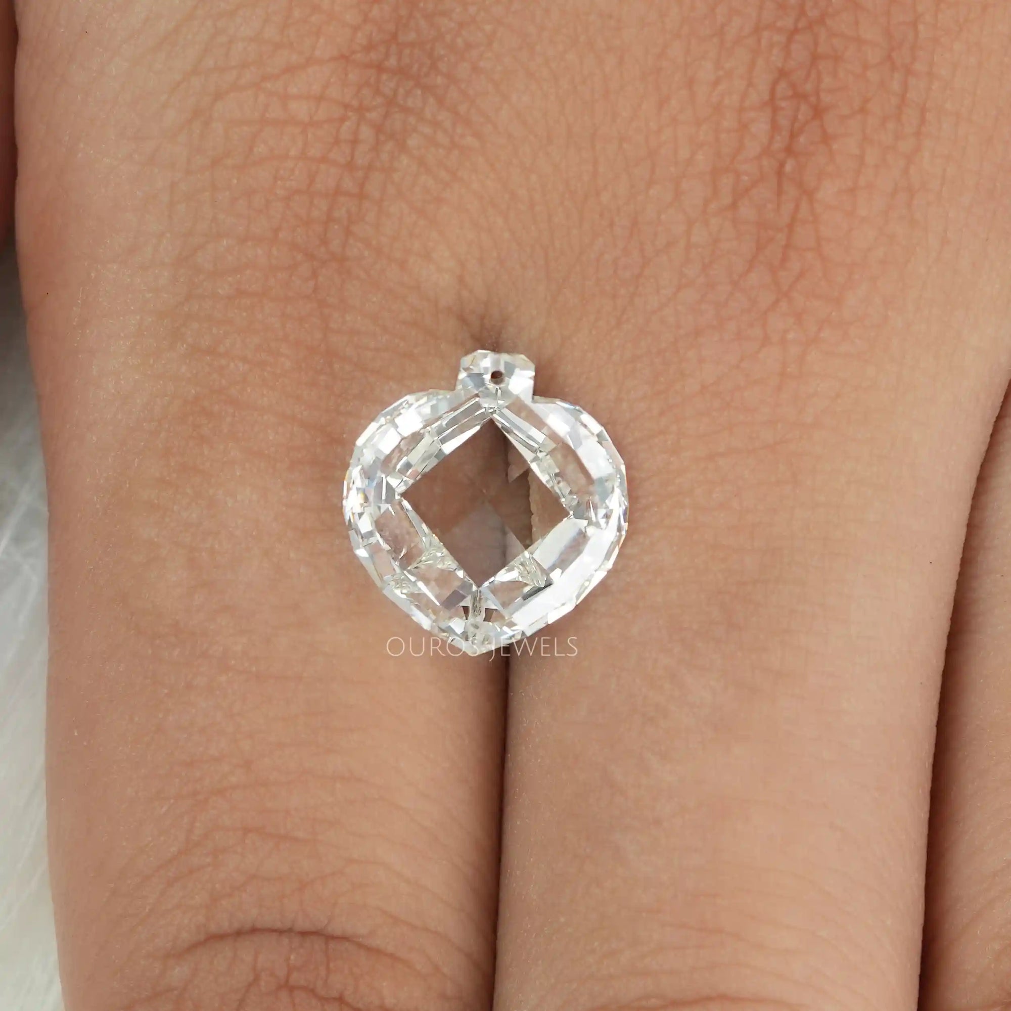 5.25 Carat Rose Cut Heart Lab Grown Diamond