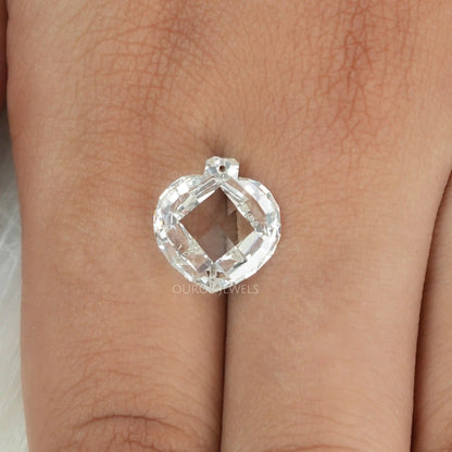 5.25 Carat Rose Cut Heart Lab Grown Diamond