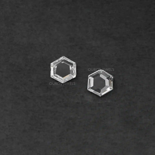 [Rose Cut Hexagon Diamond Pairs]-[Ouros Jewels]