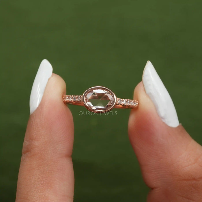 [Accent rose cut diamond ring ]-[Ouros Jewels]