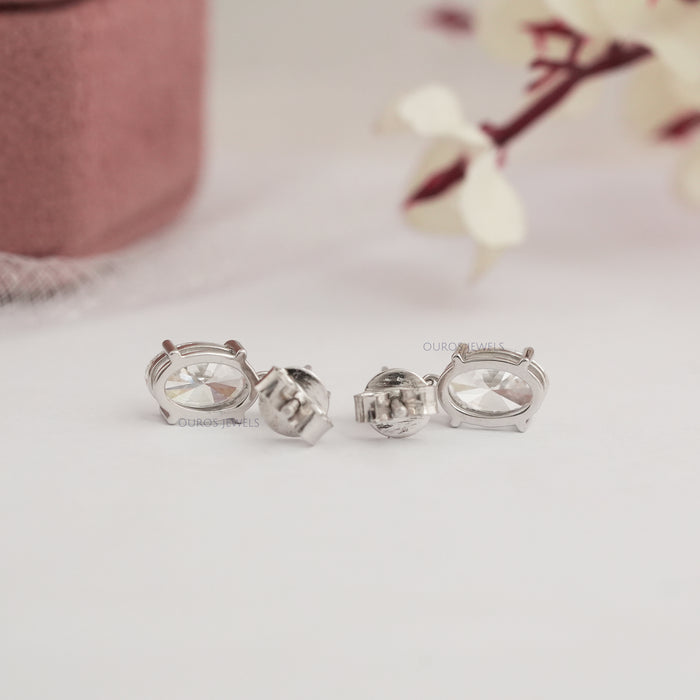 Round And Oval Cut Lab Diamond Drop Dangle Earring