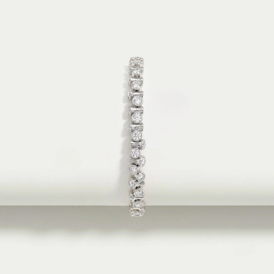 Round Brilliant Lab Diamond Tennis Bracelet