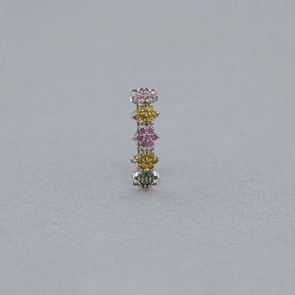 Round Colored Diamond Wedding Stackable Band Rings