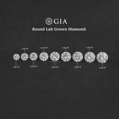 Certified Round Cut Lab Grown Loose Diamond GIA Certified Diamond Loose