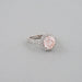 Pink Round Cut Halo With Accent Engagement Ring Ring