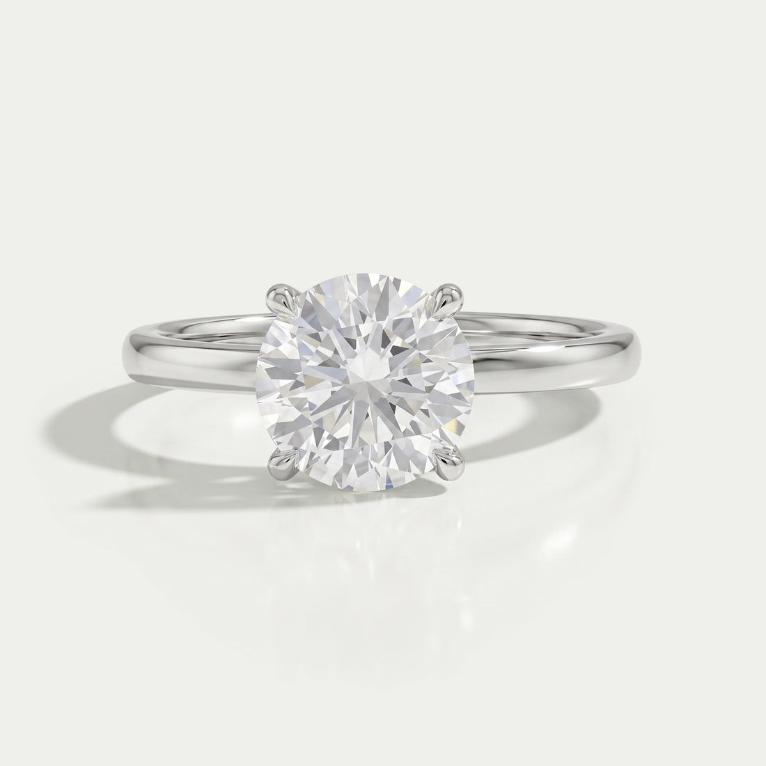 IGI Certified Round Lab Grown Diamond Solitaire Engagement Ring Ring