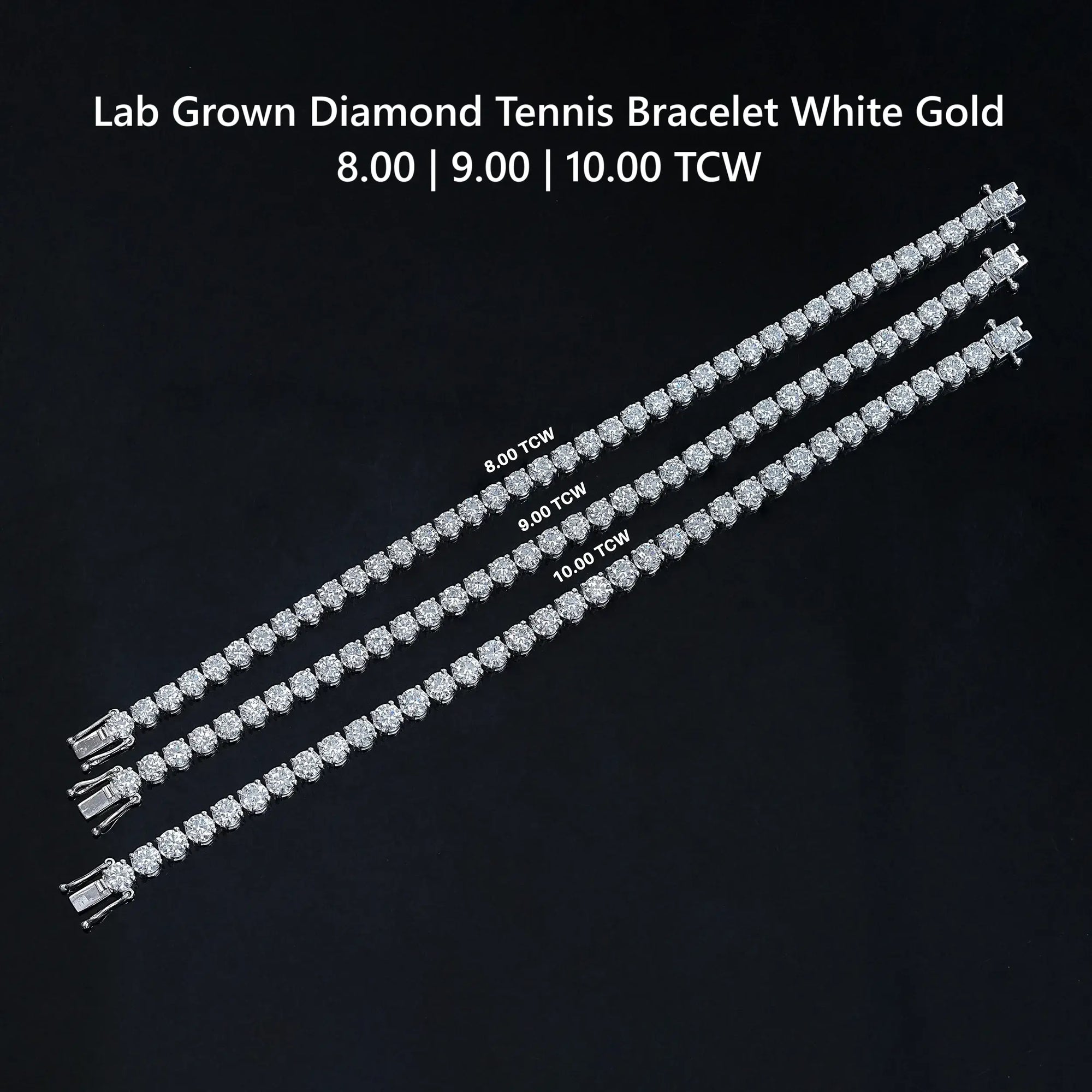 Round Shape Lab Grown Diamond Bracelet with 8.00 | 9.00 | 10.00 TCW Bracelet