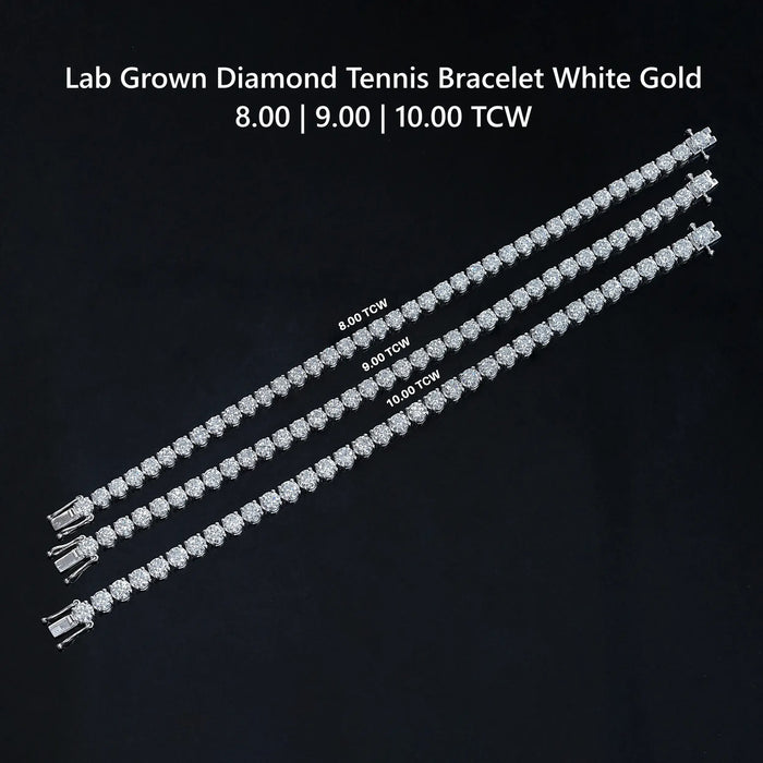 Round Shape Lab Grown Diamond Bracelet with 8.00 | 9.00 | 10.00 TCW Bracelet