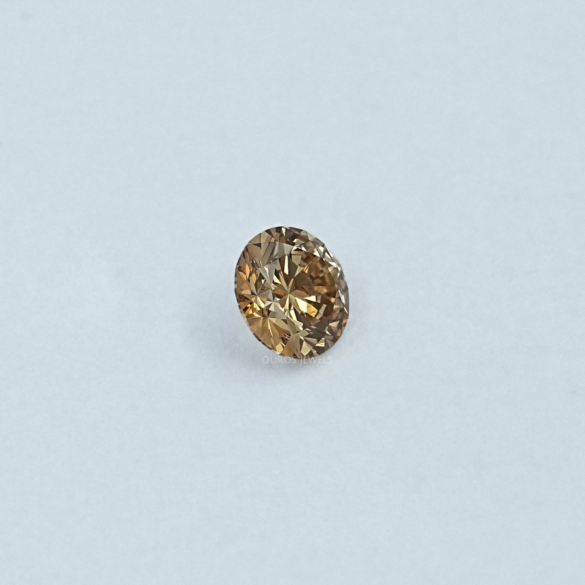Round Cut Lab Diamond Champagne Loose Loose