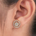 Brilliant Round Cut Lab Diamond Halo Stud Earrings Earring