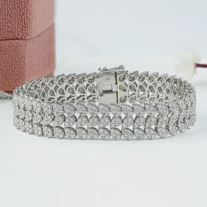 Cluster Diamond Wide Bracelet Bracelet