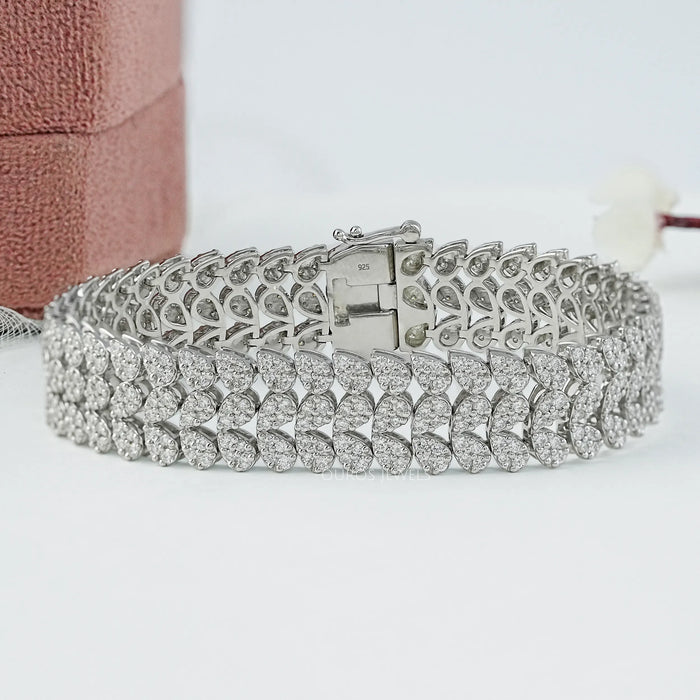 Cluster Diamond Wide Bracelet Bracelet