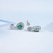 Emerald Pear Gemstone Drop Earrings