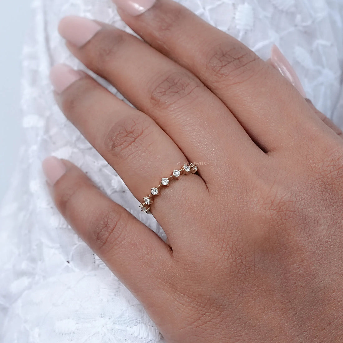 Seven Stone Round Lab Diamond Engagement Ring Rings