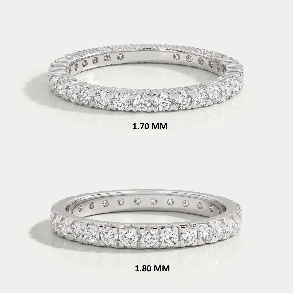 1.80 MM Round Cut Lab Diamond Eternity Wedding Band Ring