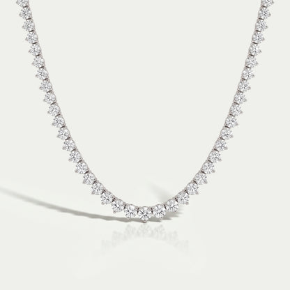 Graduated Brilliant Round Cut Tennis Necklace Necklaces