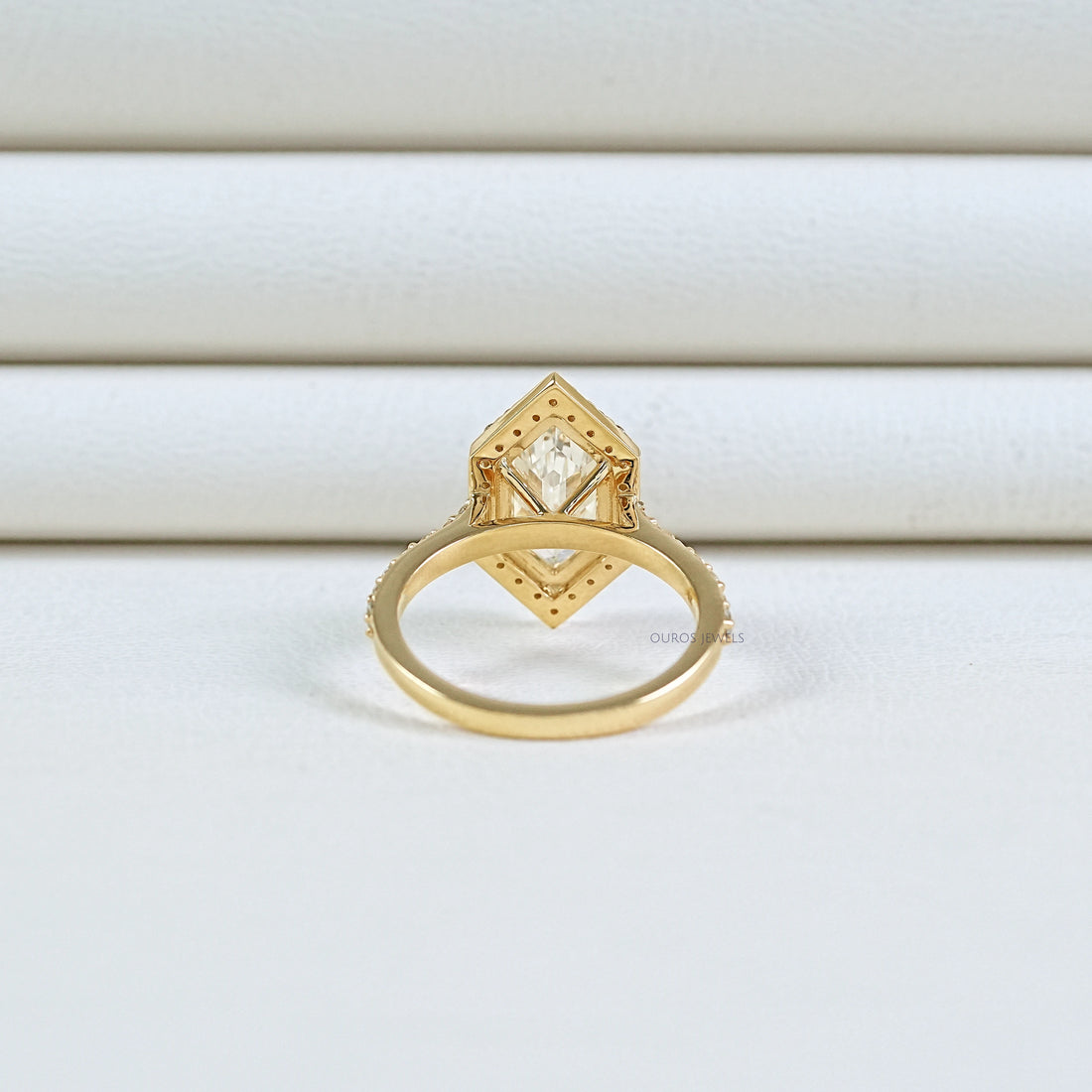 Step Cut Dutch Marquise Diamond Halo Accent Ring (Copy) Ring