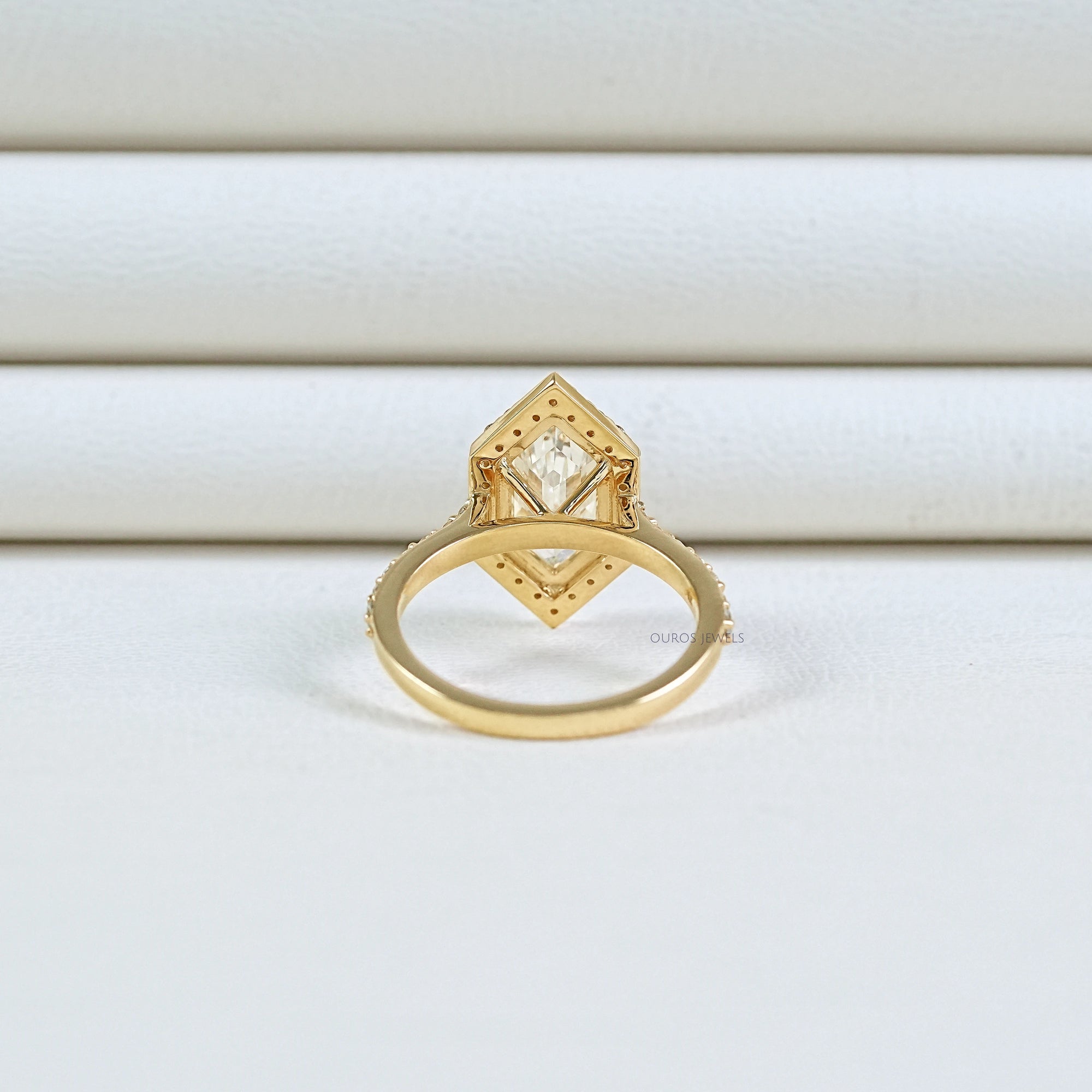 Step Cut Dutch Marquise Diamond Halo Accent Ring (Copy) Ring