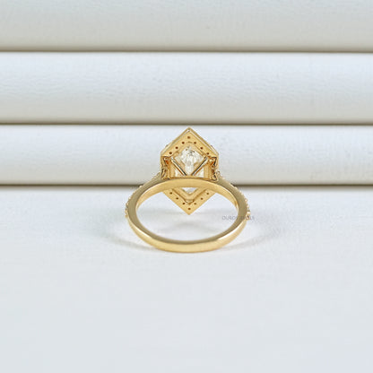 Step Cut Dutch Marquise Diamond Halo Accent Ring (Copy) Ring