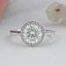 Round Brilliant Cut Halo Diamond Solitaire Engagement Ring Ring