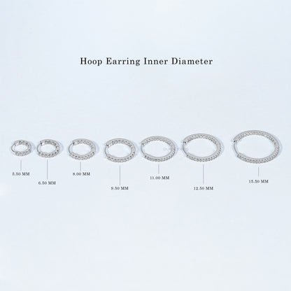 Lab Grown Round Diamond Hoop Earrings Earring